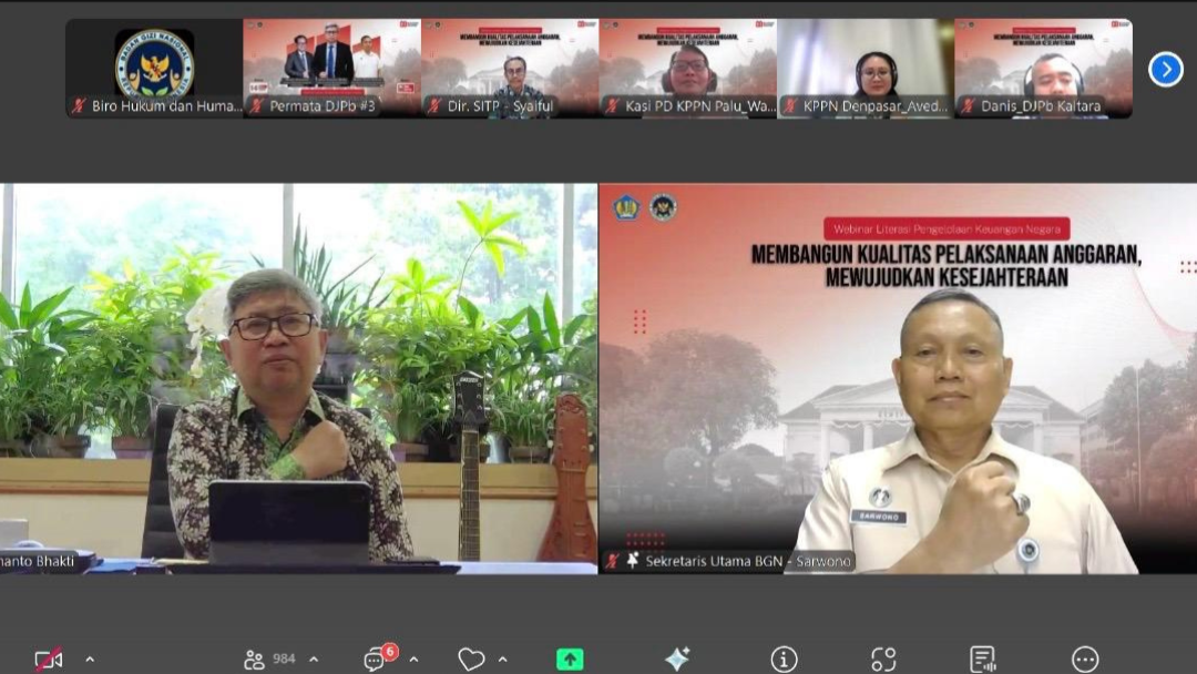 Tingkatkan Kualitas Anggaran, BGN Langkat dan Kemenkeu Selenggarakan Webinar Literasi Keuangan
